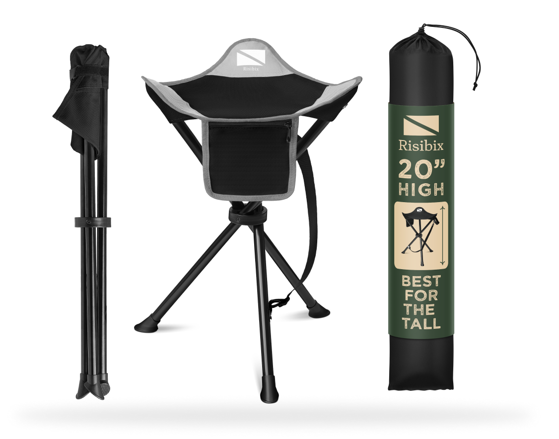 Risibix Foldable Tripod Stool - for Youth & Kids 4 FT+