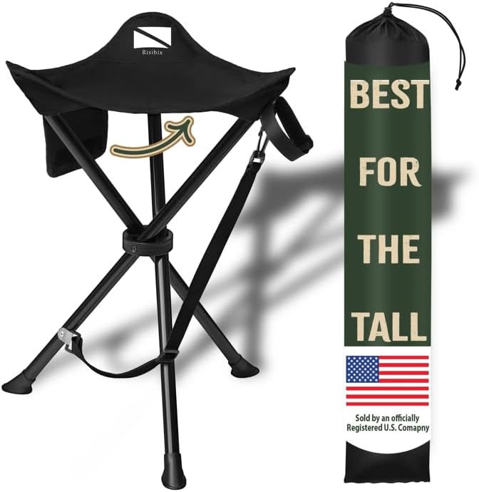 Risibix Foldable Tripod Stool - for Youth & Kids 22.4 Inches