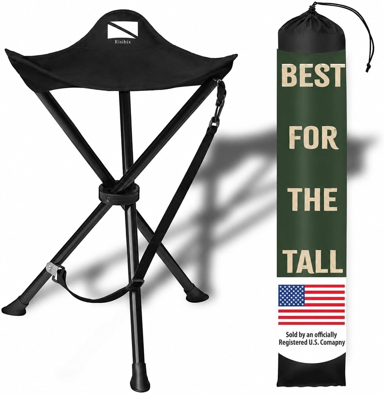 Risibix Foldable Tripod Stool - for Youth & Kids 22.4 Inches