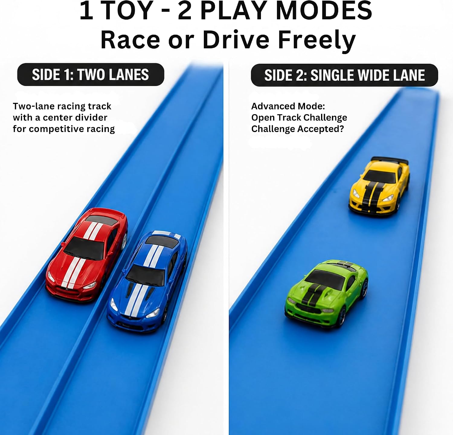 RISIBIX Flexible Blue Race Track Toy for Kids – Build, Bend & Race Into Endless Adventures - Image 2