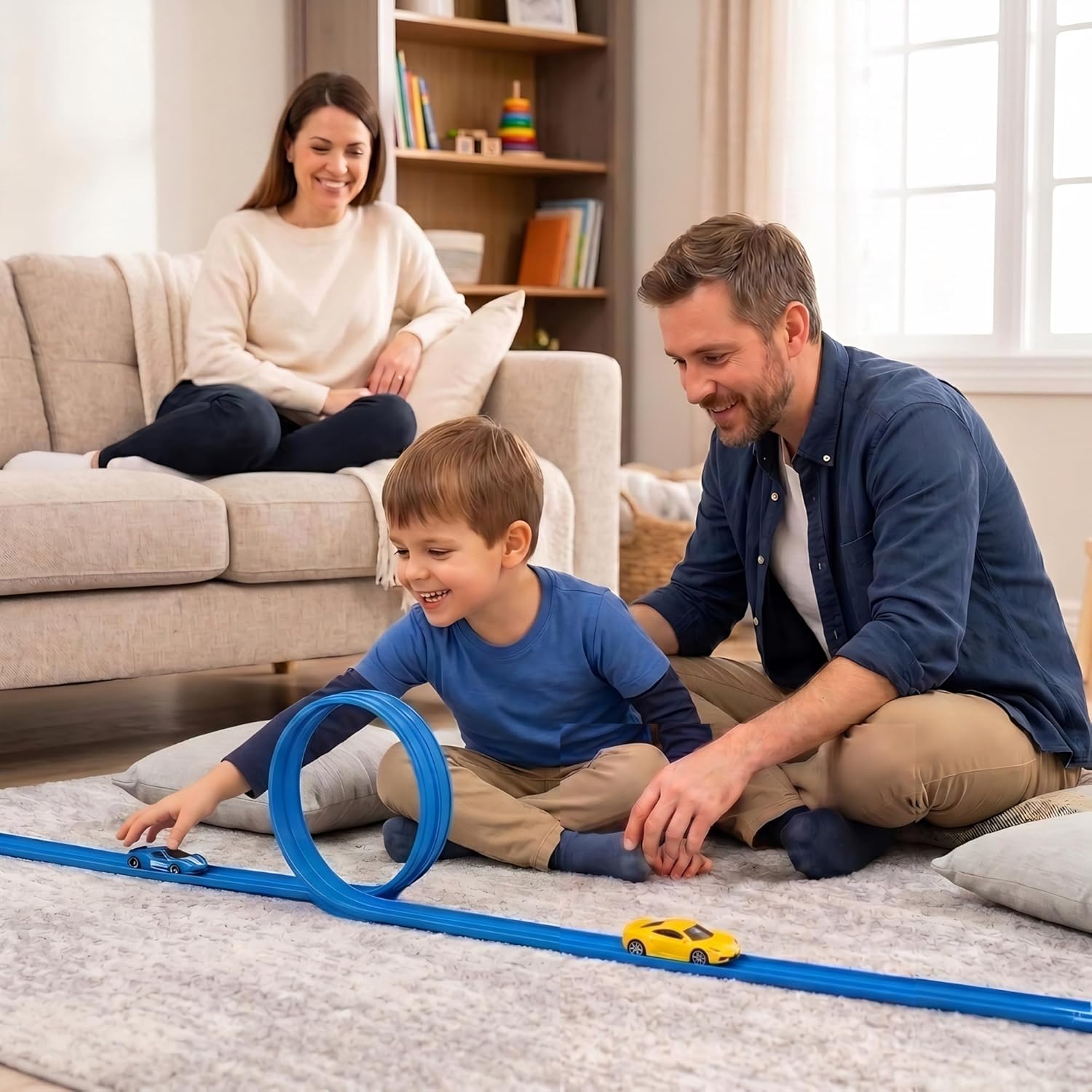 RISIBIX Flexible Blue Race Track Toy for Kids – Build, Bend & Race Into Endless Adventures - Image 5