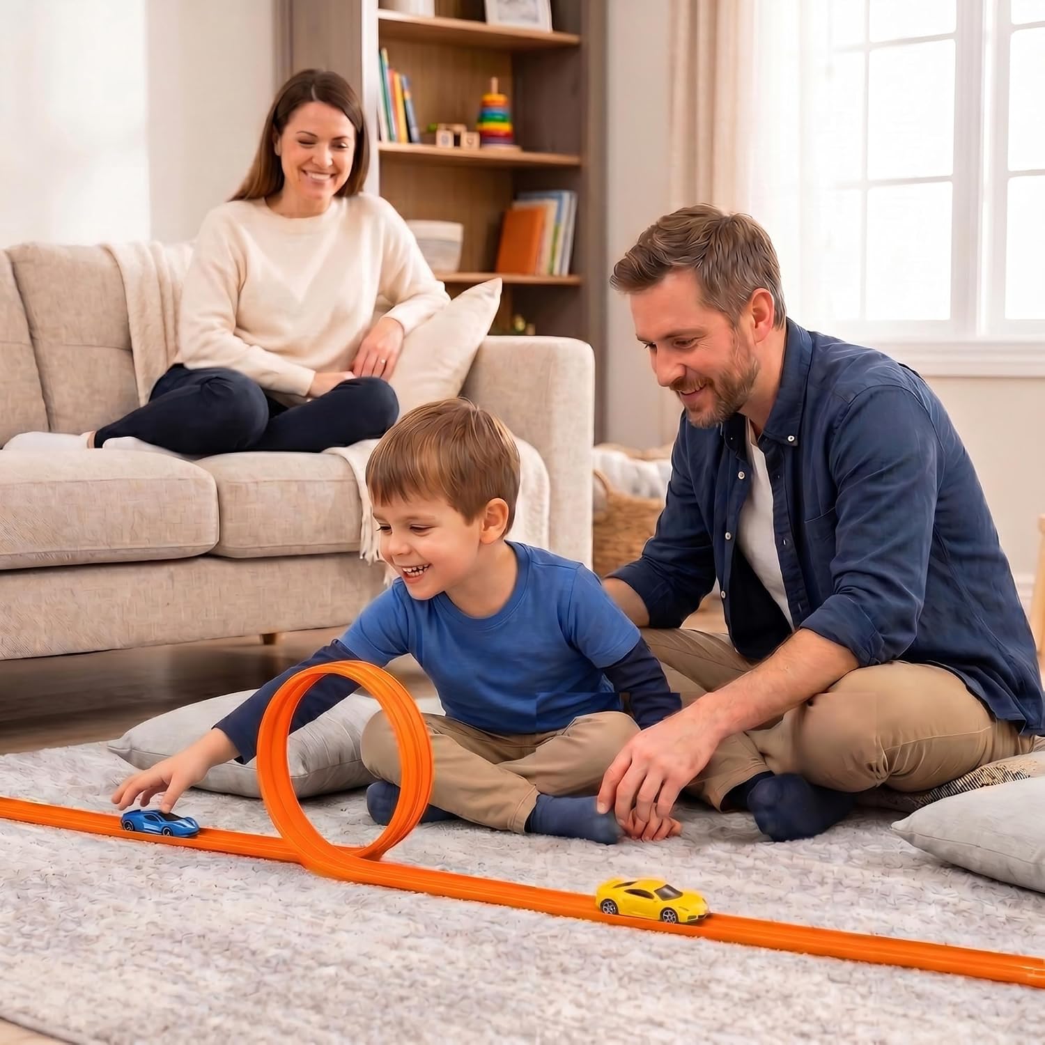 RISIBIX Flexible Orange Race Track Toy for Kids – Build, Bend & Race Into Endless Adventures - Image 5