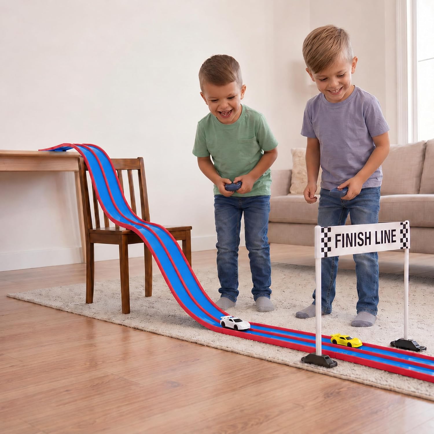 RISIBIX Flexible Red & Blue Race Track Toy for Kids – Build, Bend & Race Into Endless Adventures - Image 6